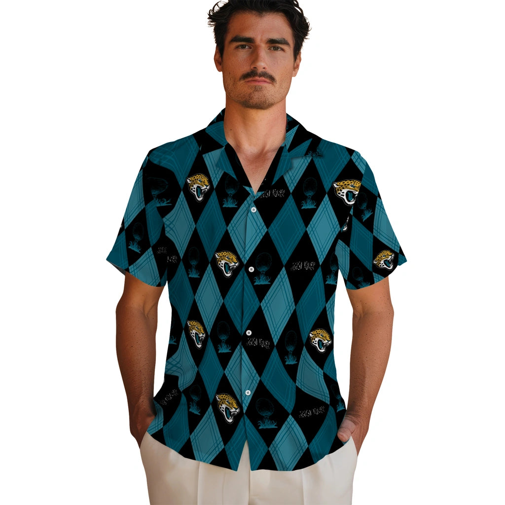 Jacksonville Jaguars Hawaiian Shirt - Golfing Plaid | Moonbestprint