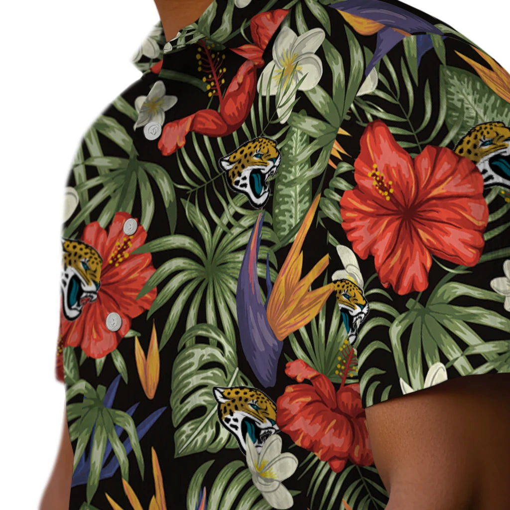 Jacksonville Jaguars Hawaiian Shirt - Hawaii Floral Hibiscus | Moonbestprint