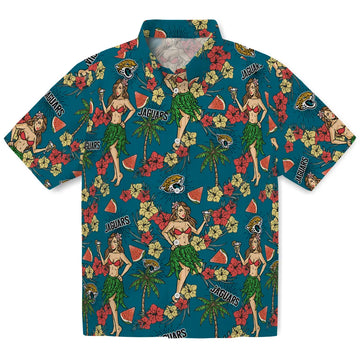 Jacksonville Jaguars Hawaiian Shirt - Hawaiian Girls Design | Moonbestprint