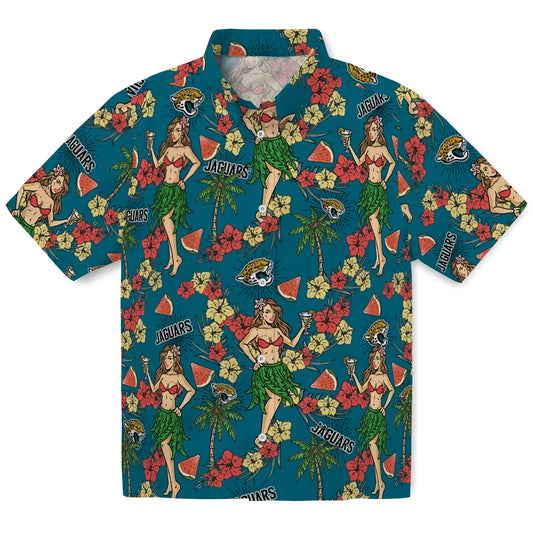 Jacksonville Jaguars Hawaiian Shirt - Hawaiian Girls Design | Moonbestprint
