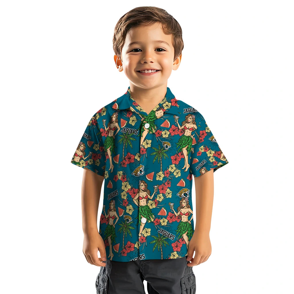 Jacksonville Jaguars Hawaiian Shirt - Hawaiian Girls Design | Moonbestprint