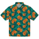 Jacksonville Jaguars Hawaiian Shirt - Hibiscus and Palm Leaves | Moonbestprint