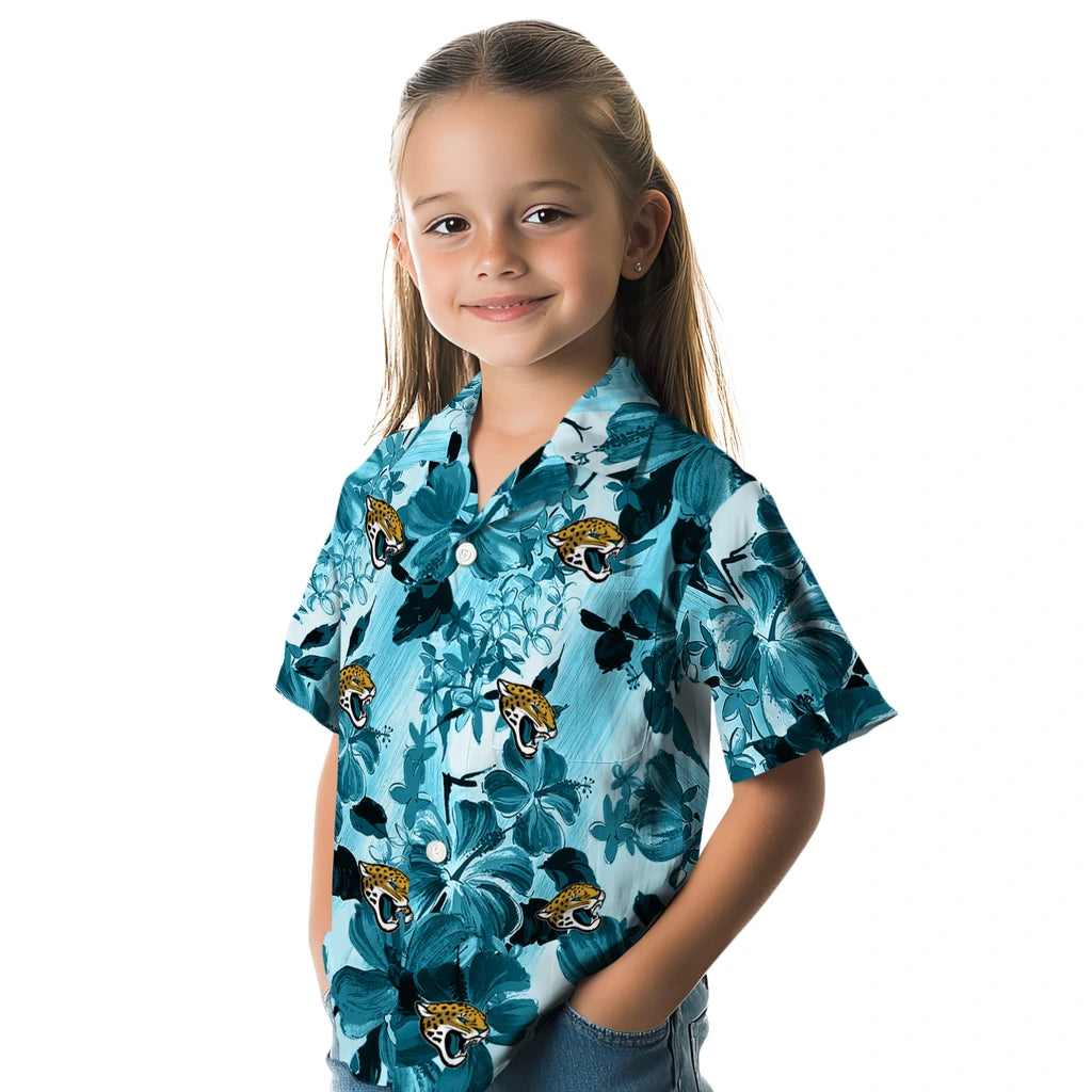 Jacksonville Jaguars Hawaiian Shirt - Hibiscus Arrangement | Moonbestprint