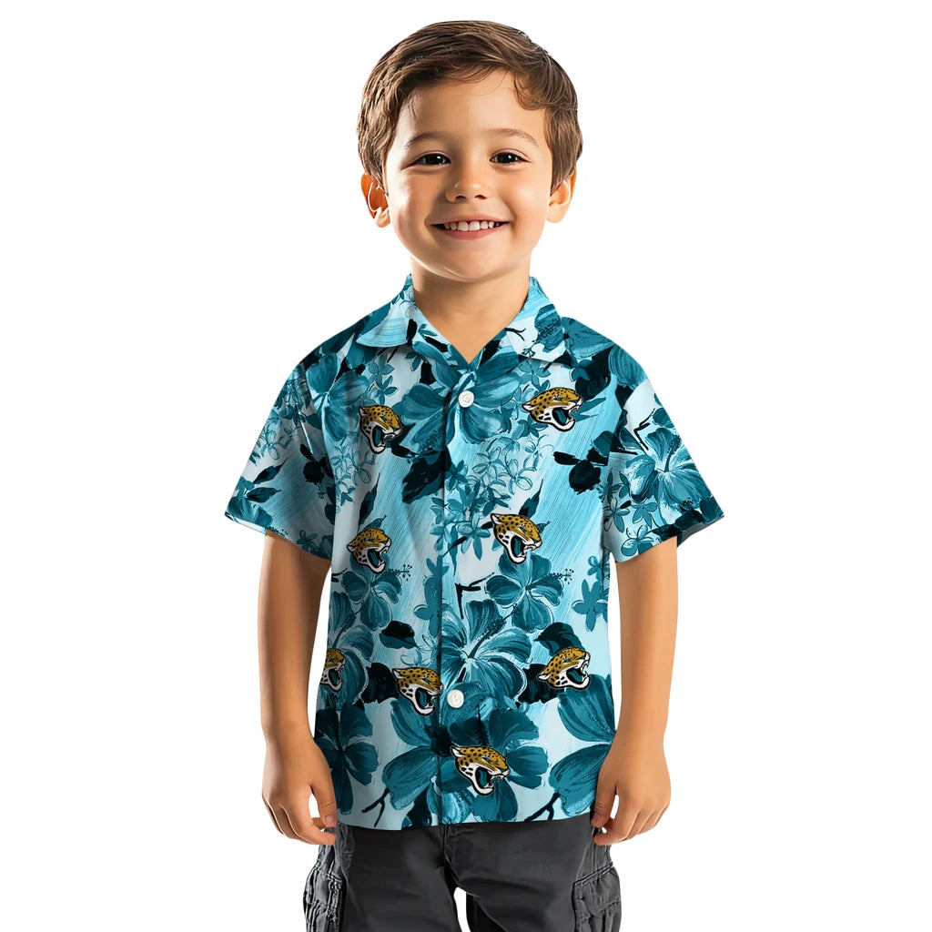 Jacksonville Jaguars Hawaiian Shirt - Hibiscus Arrangement | Moonbestprint