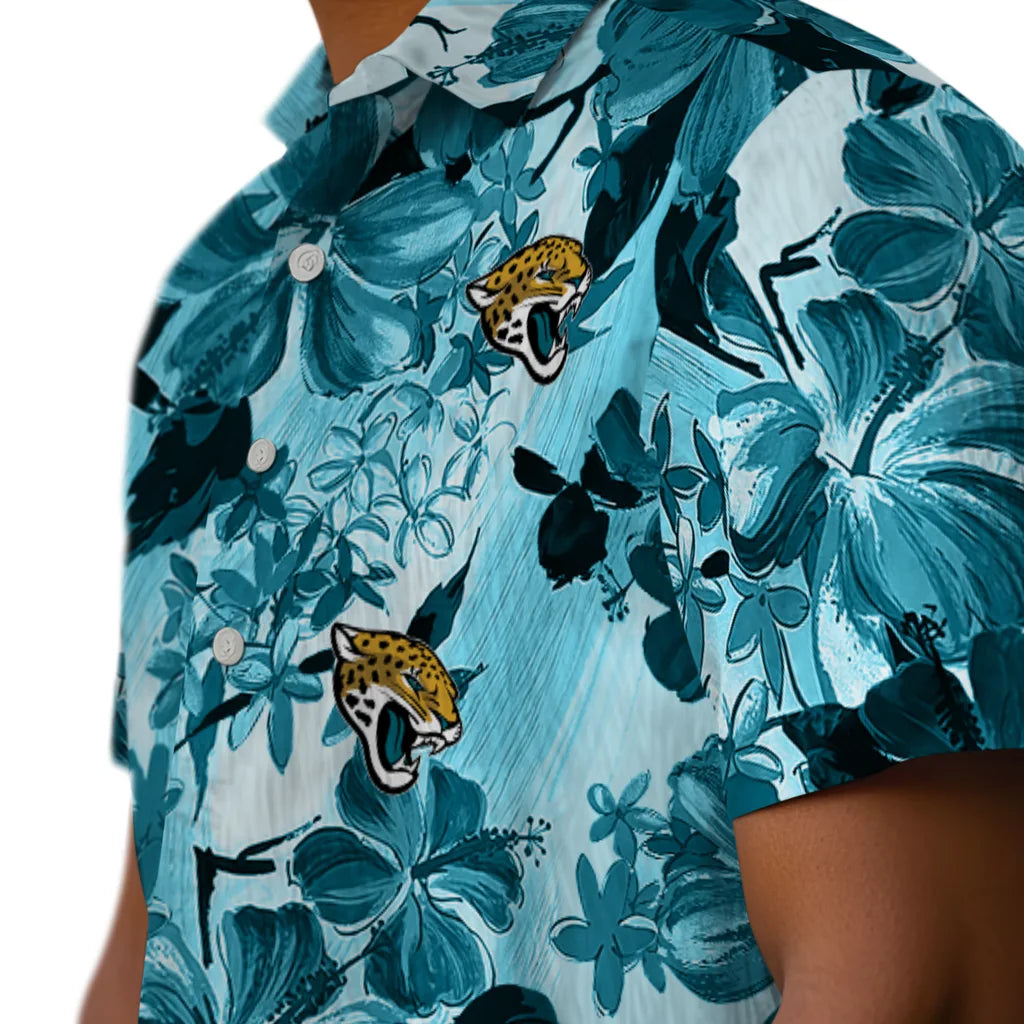 Jacksonville Jaguars Hawaiian Shirt - Hibiscus Arrangement | Moonbestprint
