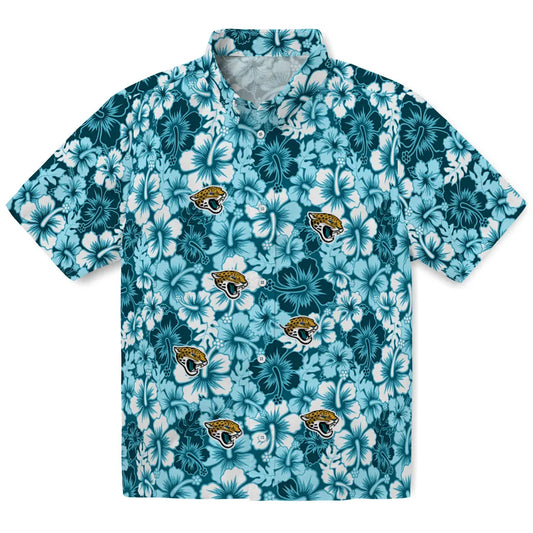 Jacksonville Jaguars Hawaiian Shirt - Hibiscus Blooms | Moonbestprint