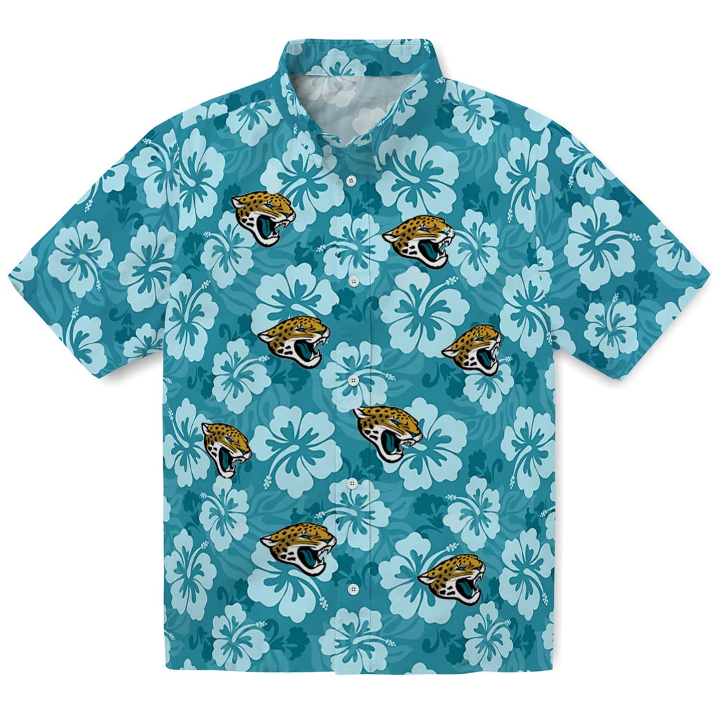 Jacksonville Jaguars Hawaiian Shirt - Hibiscus Cluster | Moonbestprint