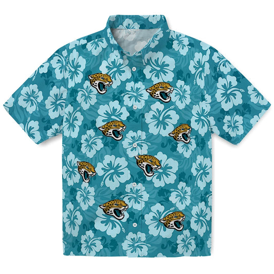 Jacksonville Jaguars Hawaiian Shirt - Hibiscus Cluster | Moonbestprint