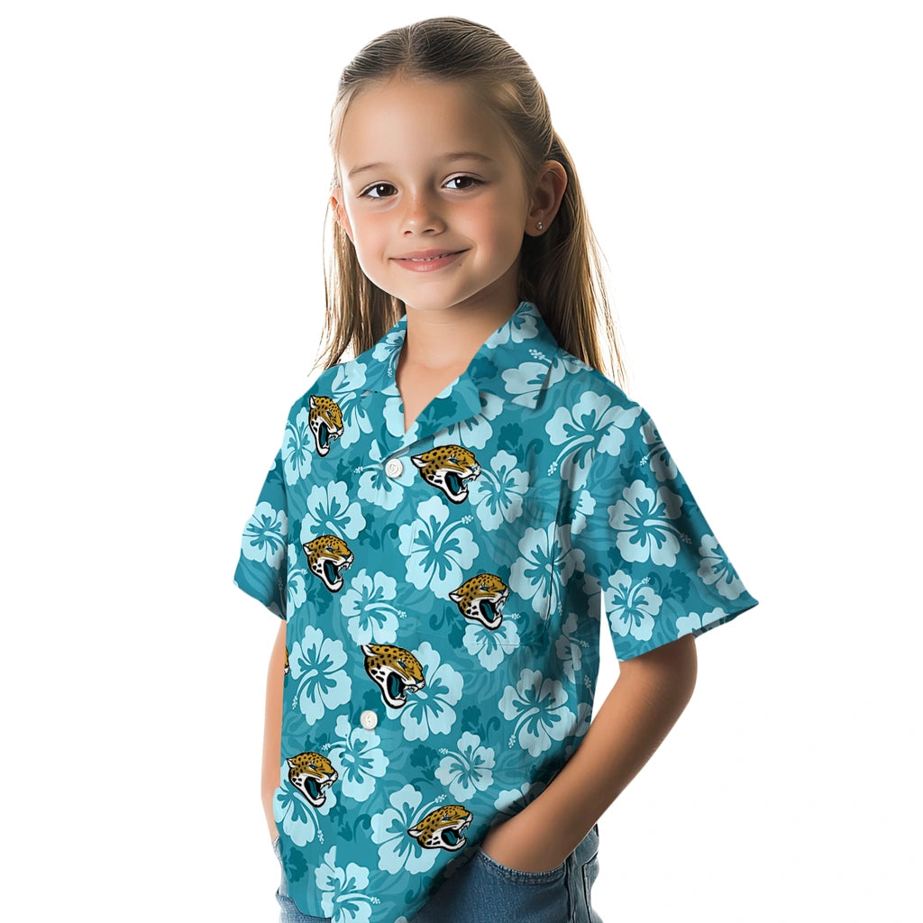 Jacksonville Jaguars Hawaiian Shirt - Hibiscus Cluster | Moonbestprint