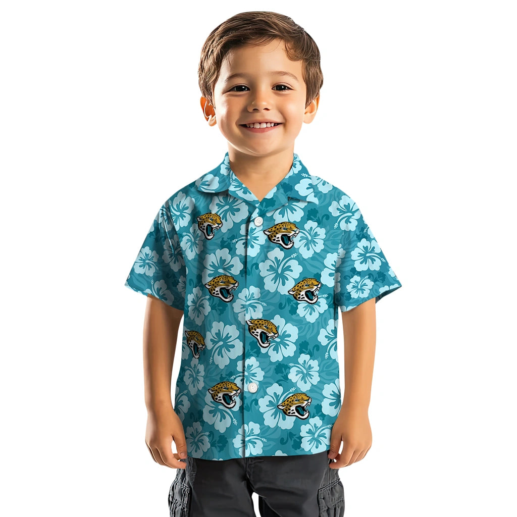 Jacksonville Jaguars Hawaiian Shirt - Hibiscus Cluster | Moonbestprint