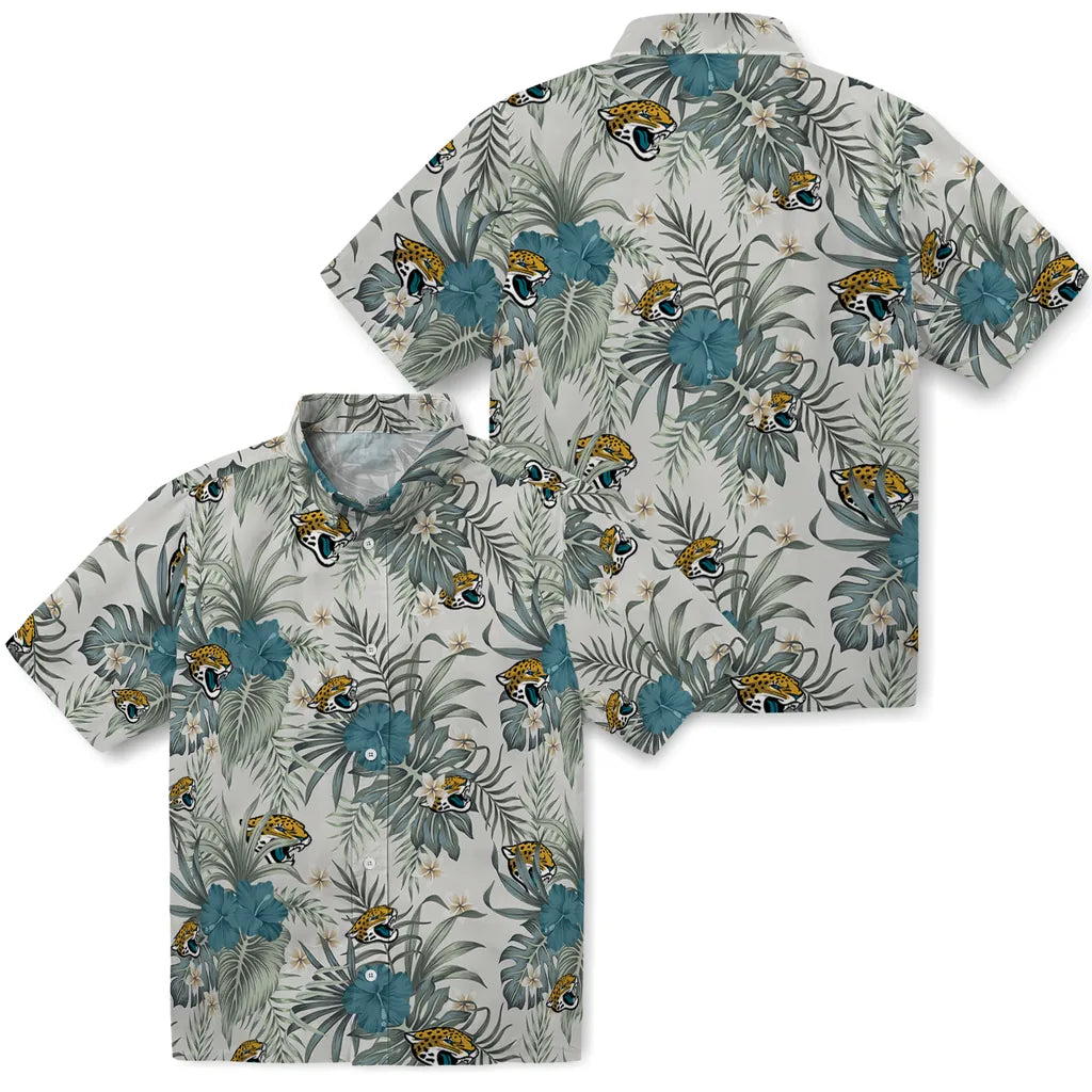 Jacksonville Jaguars Hawaiian Shirt - Hibiscus Designs | Moonbestprint