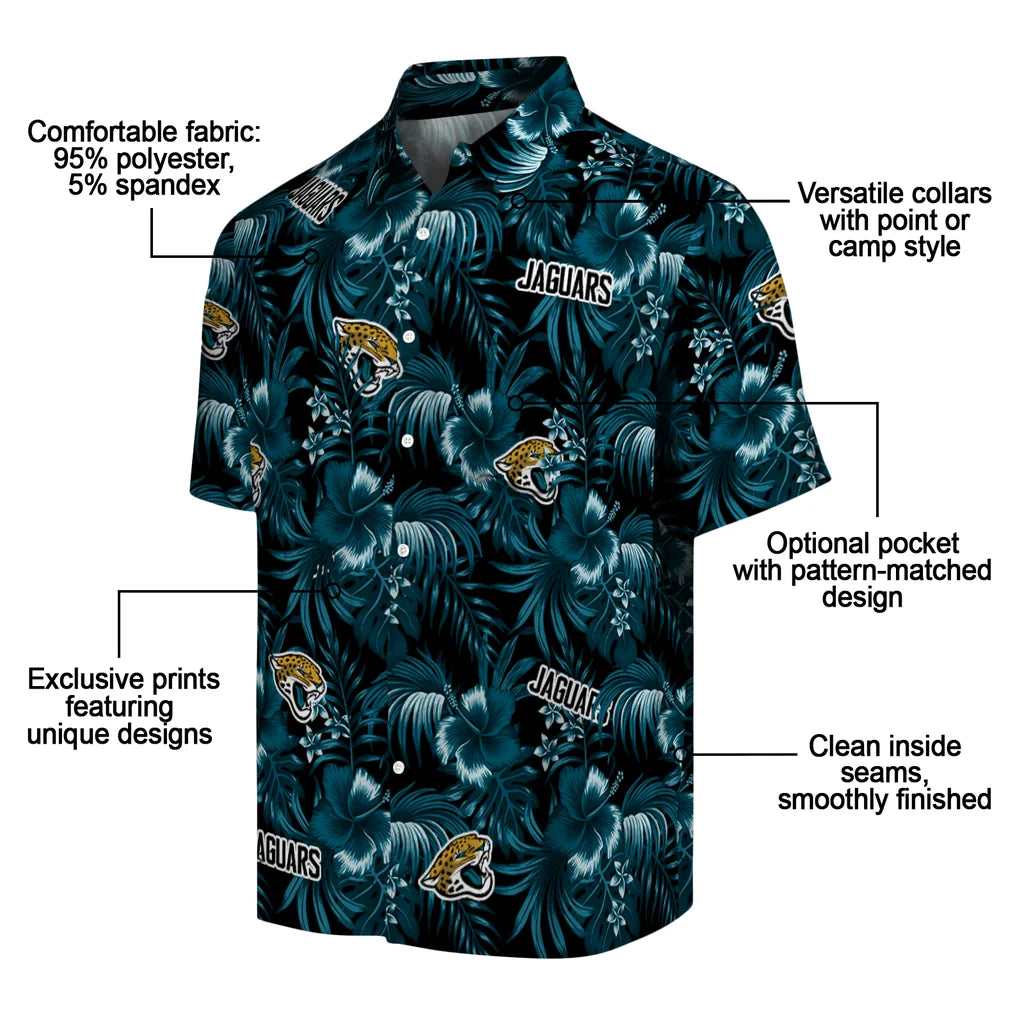 Jacksonville Jaguars Hawaiian Shirt - Hibiscus Exotic | Moonbestprint