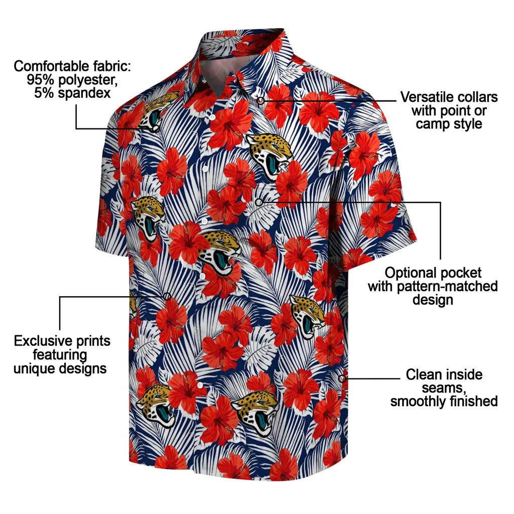 Jacksonville Jaguars Hawaiian Shirt - Hibiscus Fiesta | Moonbestprint