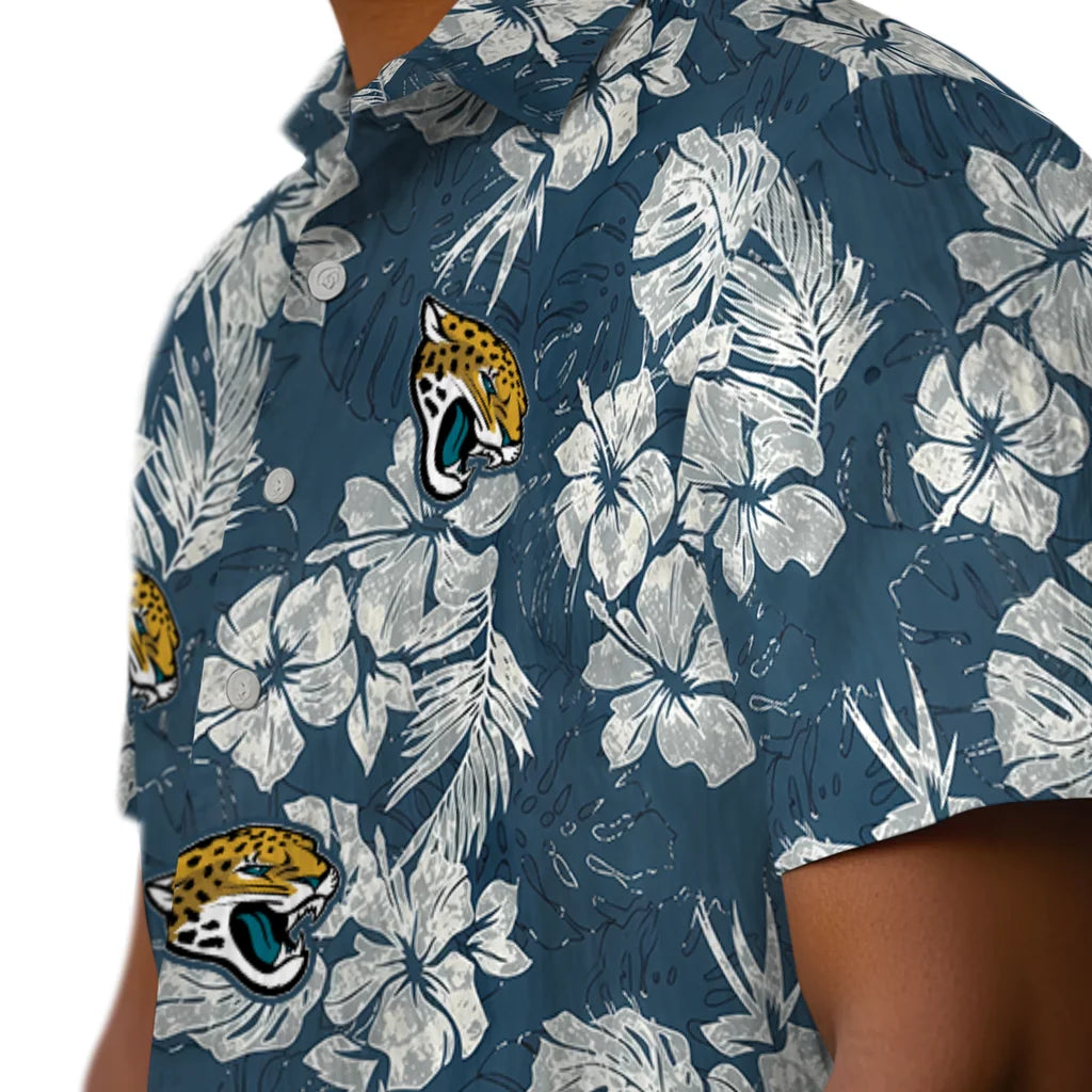 Jacksonville Jaguars Hawaiian Shirt - Hibiscus Flowers | Moonbestprint