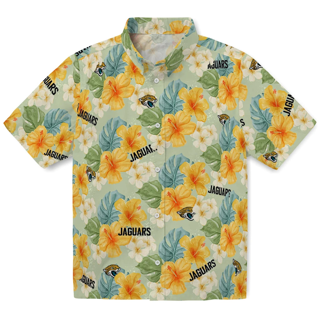 Jacksonville Jaguars Hawaiian Shirt - Hibiscus Mood | Moonbestprint