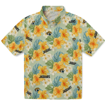 Jacksonville Jaguars Hawaiian Shirt - Hibiscus Mood | Moonbestprint