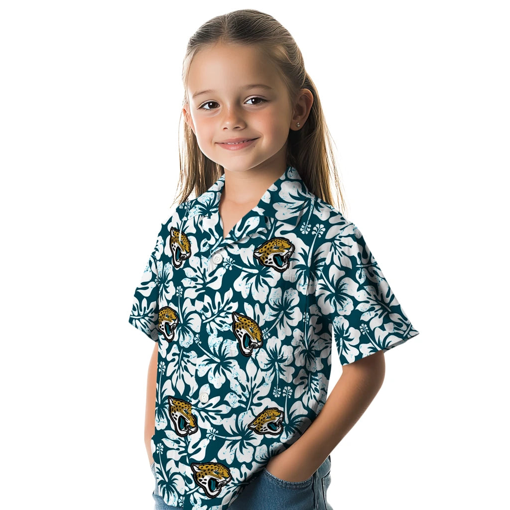 Jacksonville Jaguars Hawaiian Shirt - Hibiscus Motif | Moonbestprint