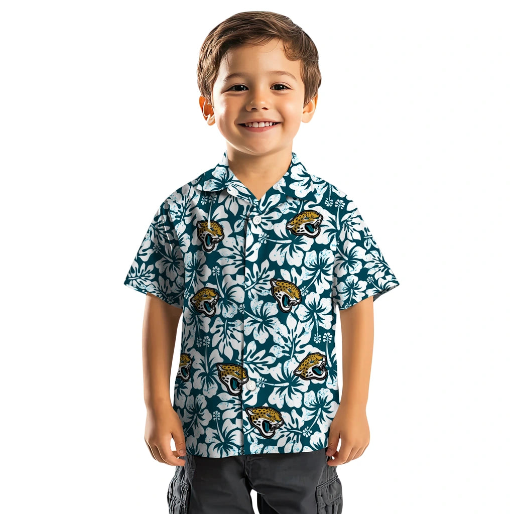 Jacksonville Jaguars Hawaiian Shirt - Hibiscus Motif | Moonbestprint