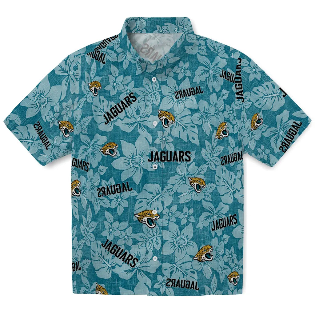 Jacksonville Jaguars Hawaiian Shirt - Hibiscus Oasis | Moonbestprint