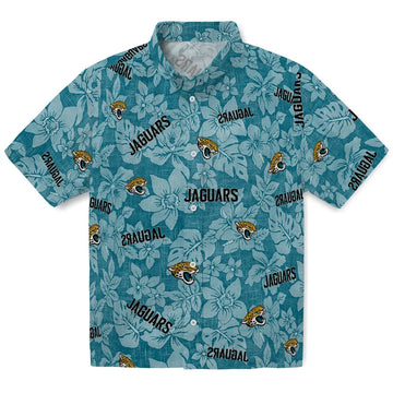 Jacksonville Jaguars Hawaiian Shirt - Hibiscus Oasis | Moonbestprint