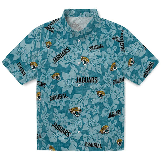 Jacksonville Jaguars Hawaiian Shirt - Hibiscus Oasis | Moonbestprint