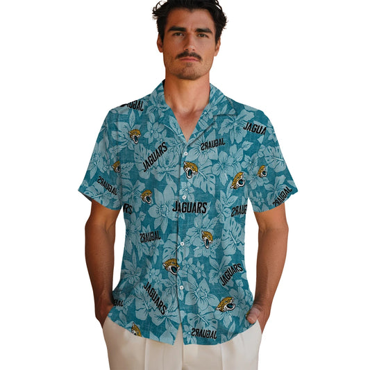 Jacksonville Jaguars Hawaiian Shirt - Hibiscus Oasis | Moonbestprint