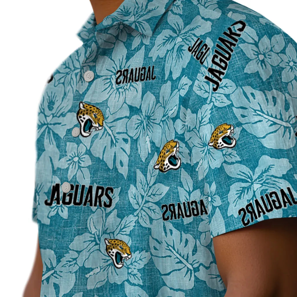 Jacksonville Jaguars Hawaiian Shirt - Hibiscus Oasis | Moonbestprint