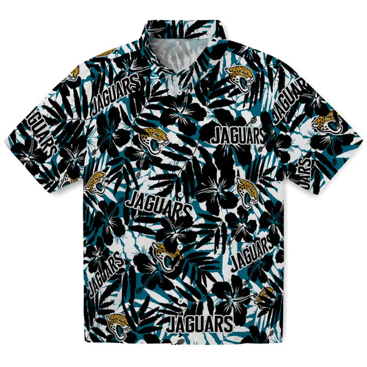 Jacksonville Jaguars Hawaiian Shirt - Hibiscus Overlay | Moonbestprint