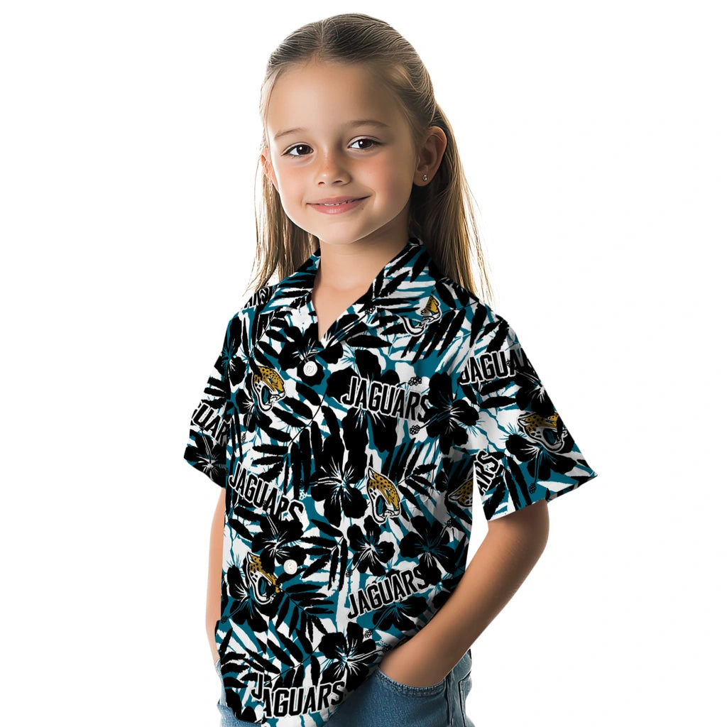 Jacksonville Jaguars Hawaiian Shirt - Hibiscus Overlay | Moonbestprint