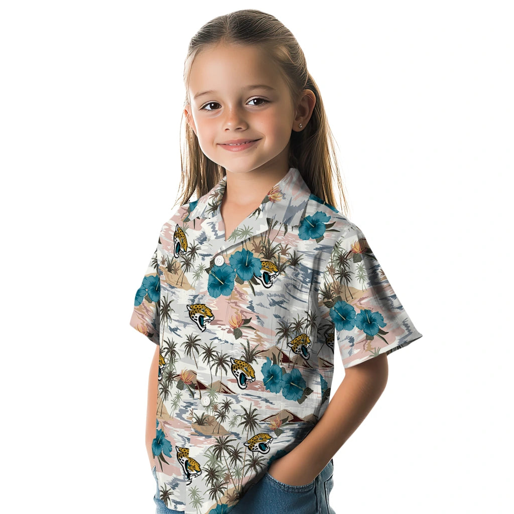 Jacksonville Jaguars Hawaiian Shirt - Hibiscus Seaside | Moonbestprint