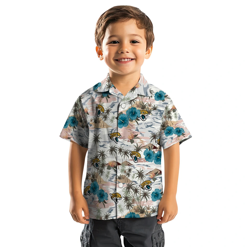 Jacksonville Jaguars Hawaiian Shirt - Hibiscus Seaside | Moonbestprint