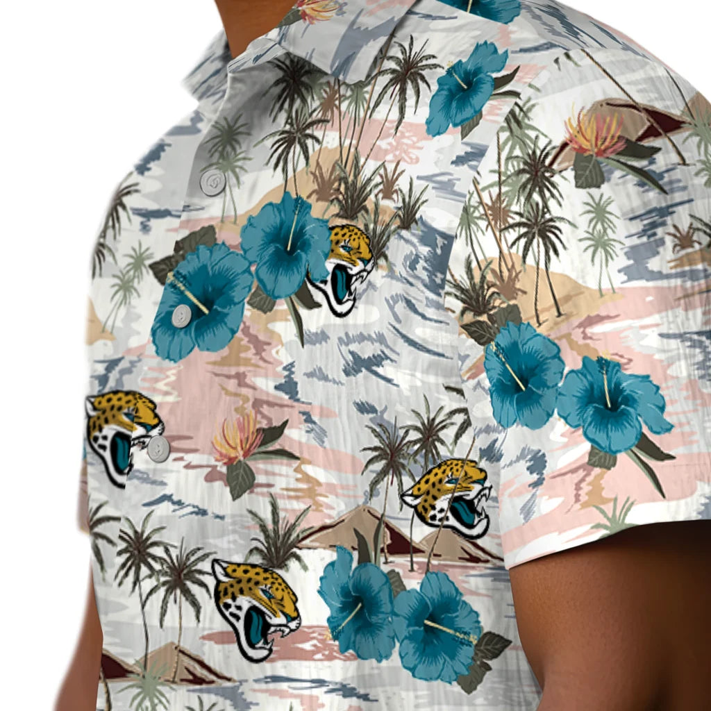 Jacksonville Jaguars Hawaiian Shirt - Hibiscus Seaside | Moonbestprint