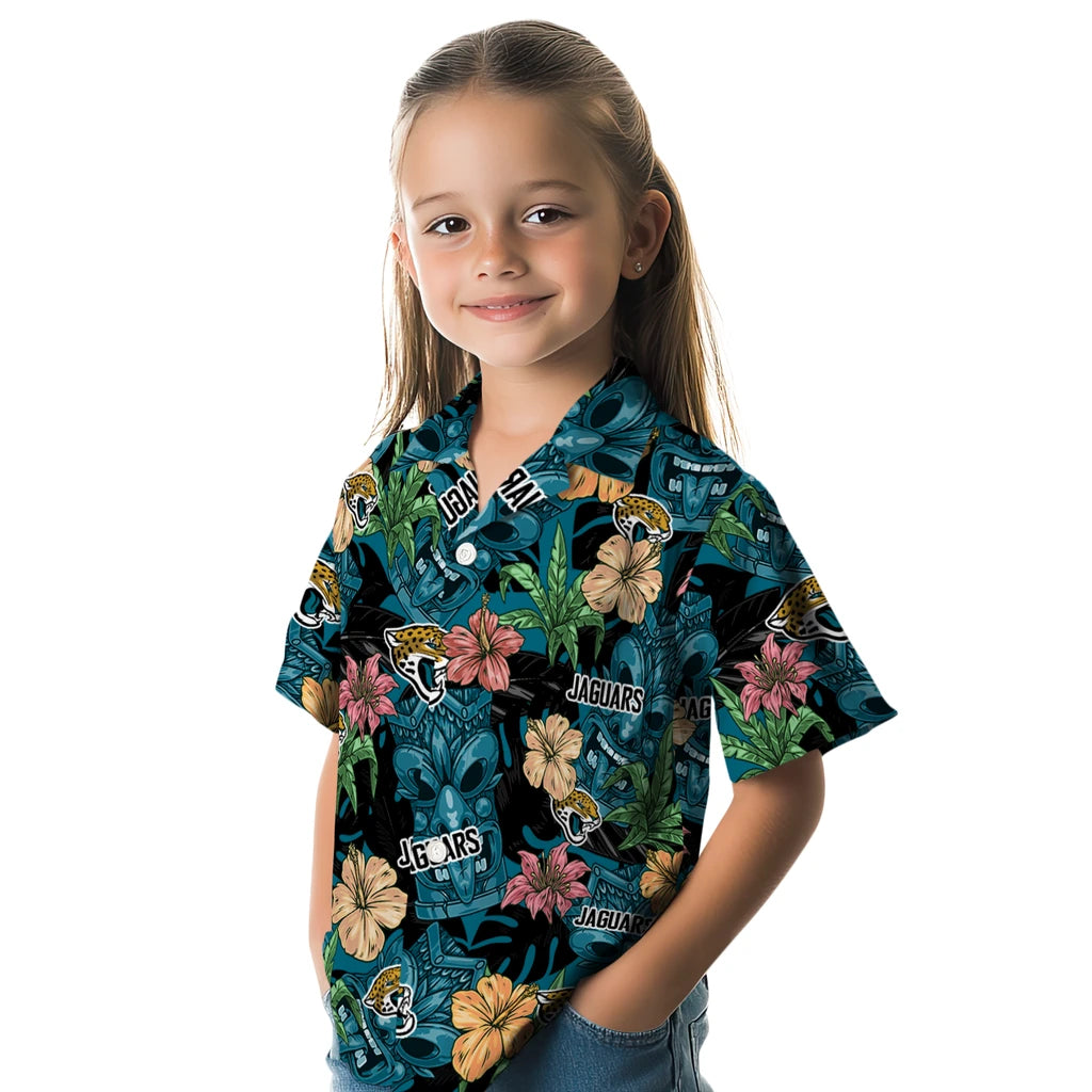 Jacksonville Jaguars Hawaiian Shirt - Hibiscus Tiki Jungle | Moonbestprint