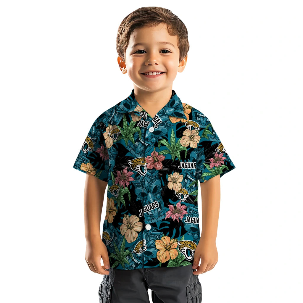 Jacksonville Jaguars Hawaiian Shirt - Hibiscus Tiki Jungle | Moonbestprint
