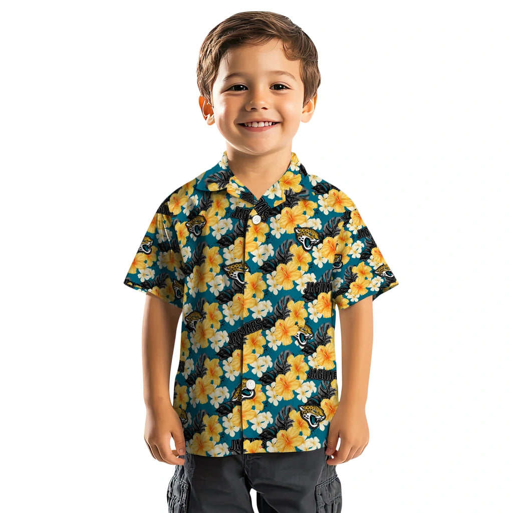 Jacksonville Jaguars Hawaiian Shirt - Hibiscus Tropics | Moonbestprint