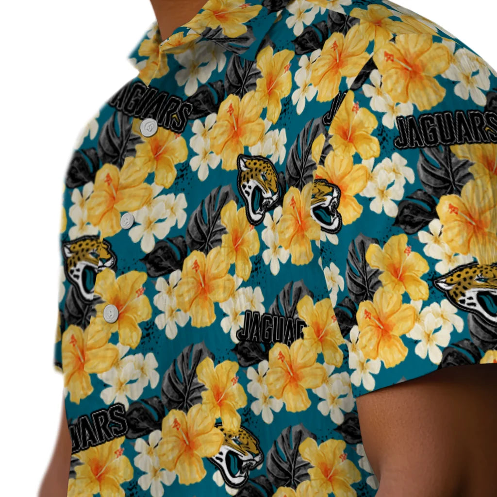 Jacksonville Jaguars Hawaiian Shirt - Hibiscus Tropics | Moonbestprint