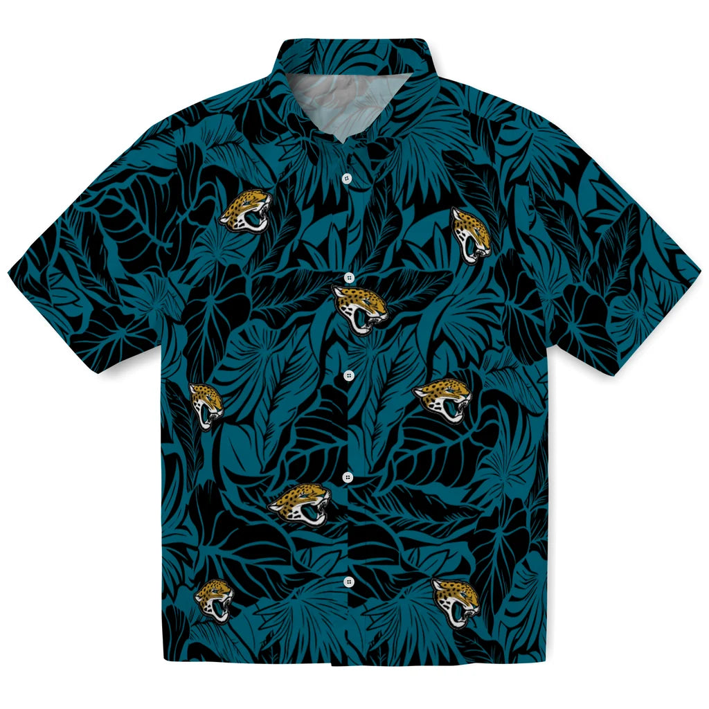 Jacksonville Jaguars Hawaiian Shirt - Monstera Layer | Moonbestprint