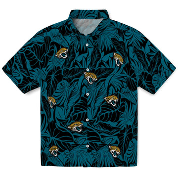 Jacksonville Jaguars Hawaiian Shirt - Monstera Layer | Moonbestprint