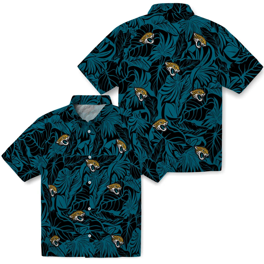 Jacksonville Jaguars Hawaiian Shirt - Monstera Layer | Moonbestprint