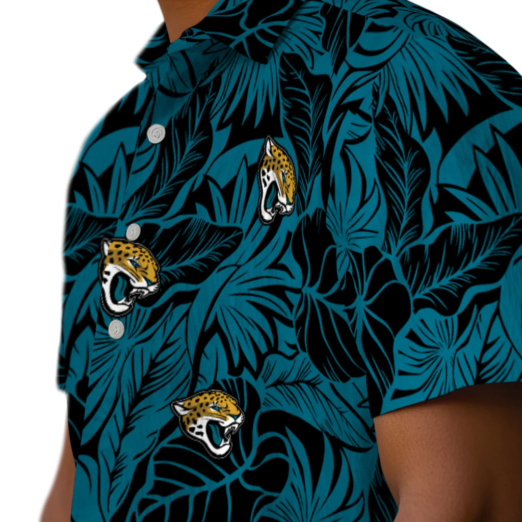 Jacksonville Jaguars Hawaiian Shirt - Monstera Layer | Moonbestprint