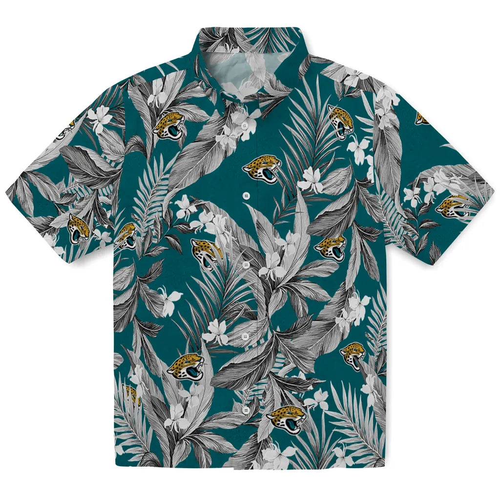 Jacksonville Jaguars Hawaiian Shirt - Palm Leaves | Moonbestprint