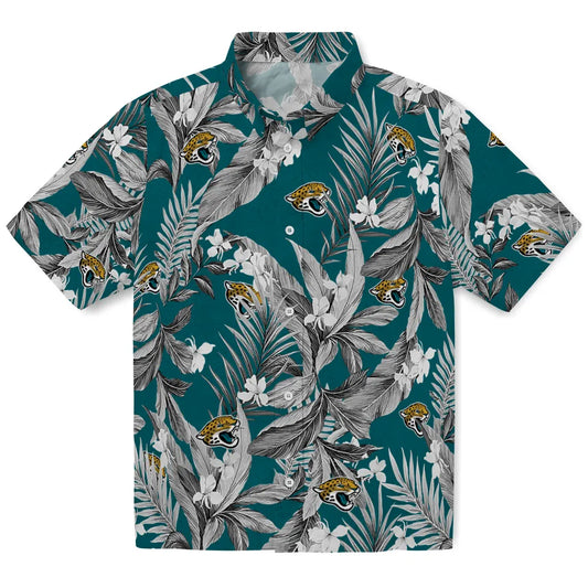 Jacksonville Jaguars Hawaiian Shirt - Palm Leaves | Moonbestprint