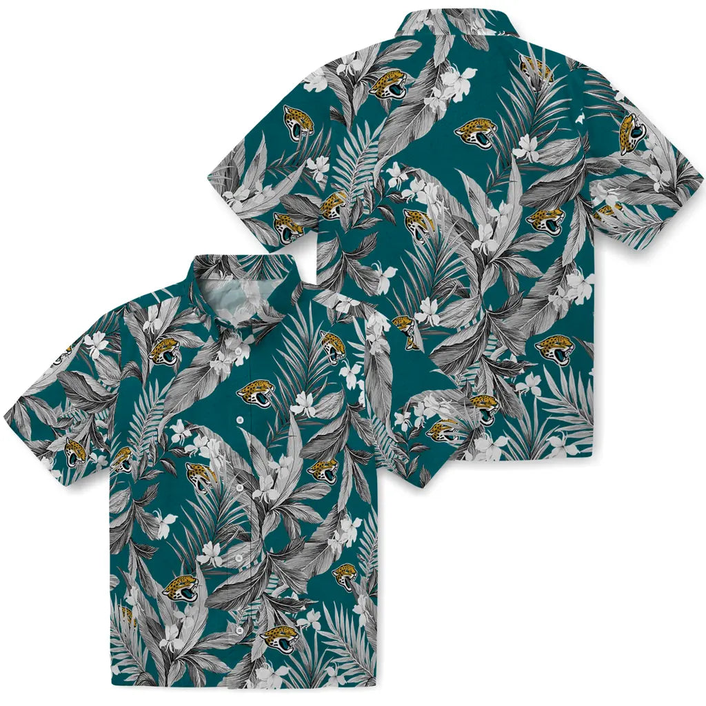 Jacksonville Jaguars Hawaiian Shirt - Palm Leaves | Moonbestprint