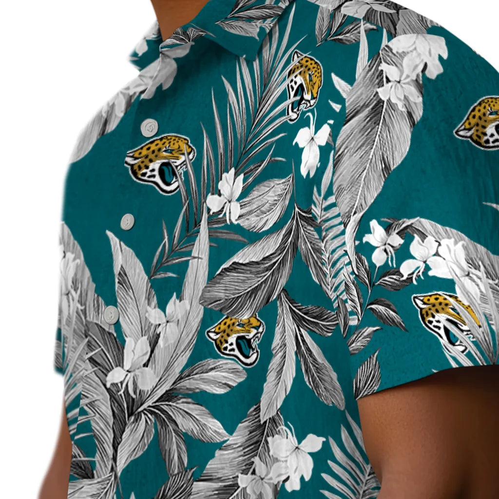 Jacksonville Jaguars Hawaiian Shirt - Palm Leaves | Moonbestprint