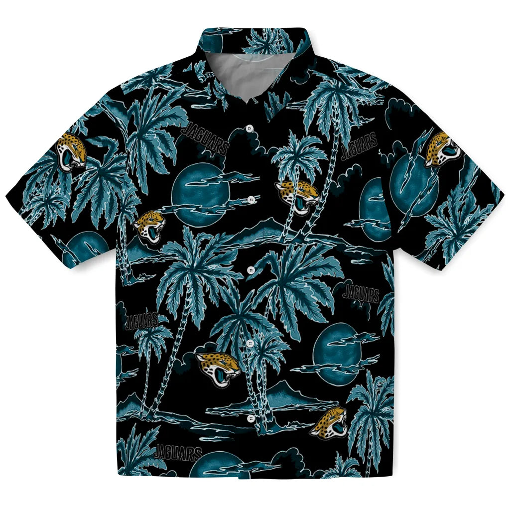 Jacksonville Jaguars Hawaiian Shirt - Palm Sunset | Moonbestprint