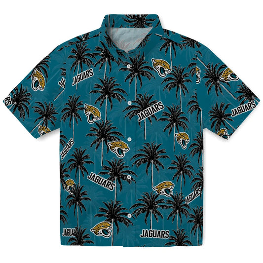 Jacksonville Jaguars Hawaiian Shirt - Palm Tree Motif | Moonbestprint