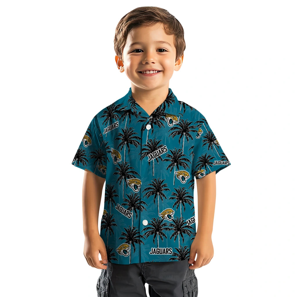 Jacksonville Jaguars Hawaiian Shirt - Palm Tree Motif | Moonbestprint
