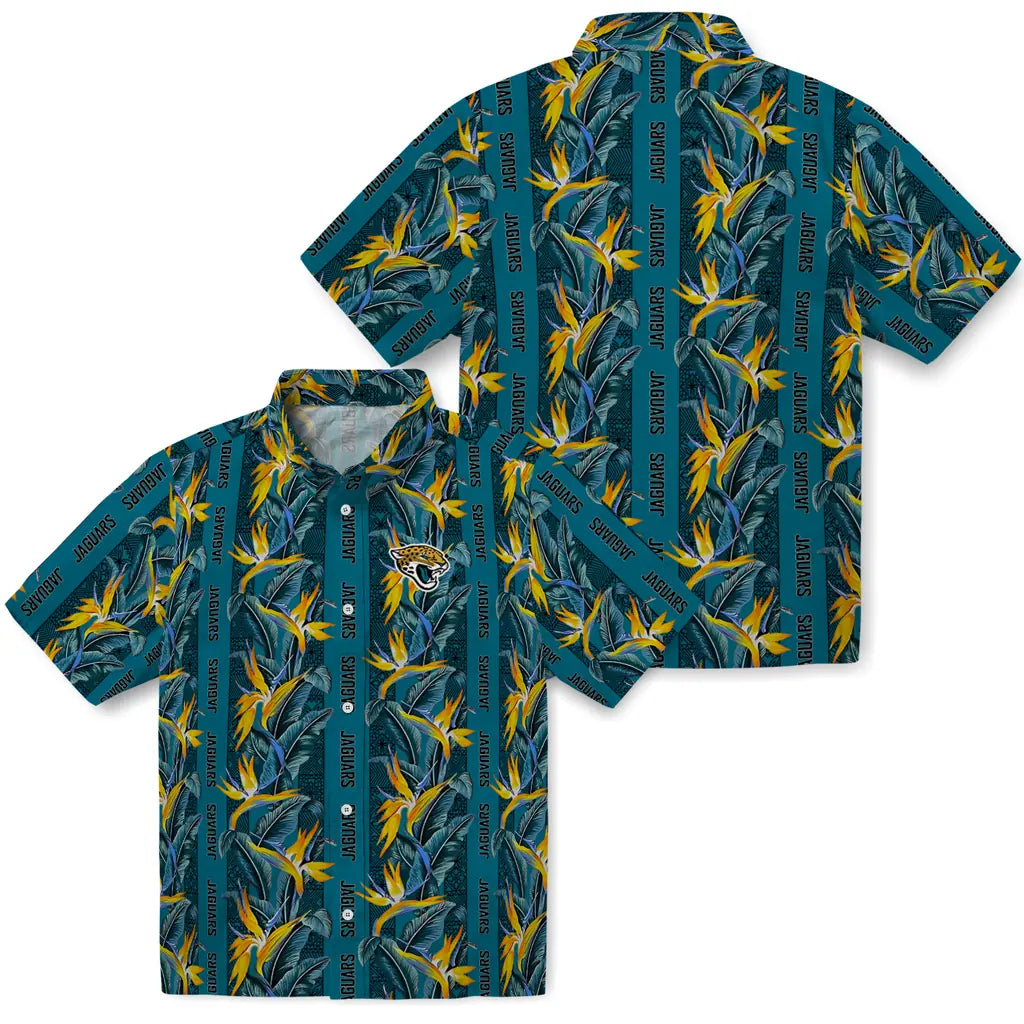 Jacksonville Jaguars Hawaiian Shirt - Paradise Vines | Moonbestprint