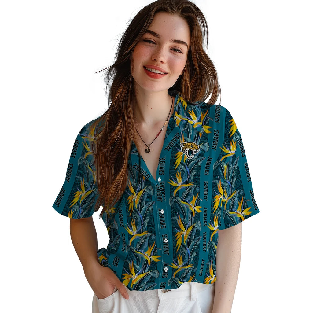 Jacksonville Jaguars Hawaiian Shirt - Paradise Vines | Moonbestprint