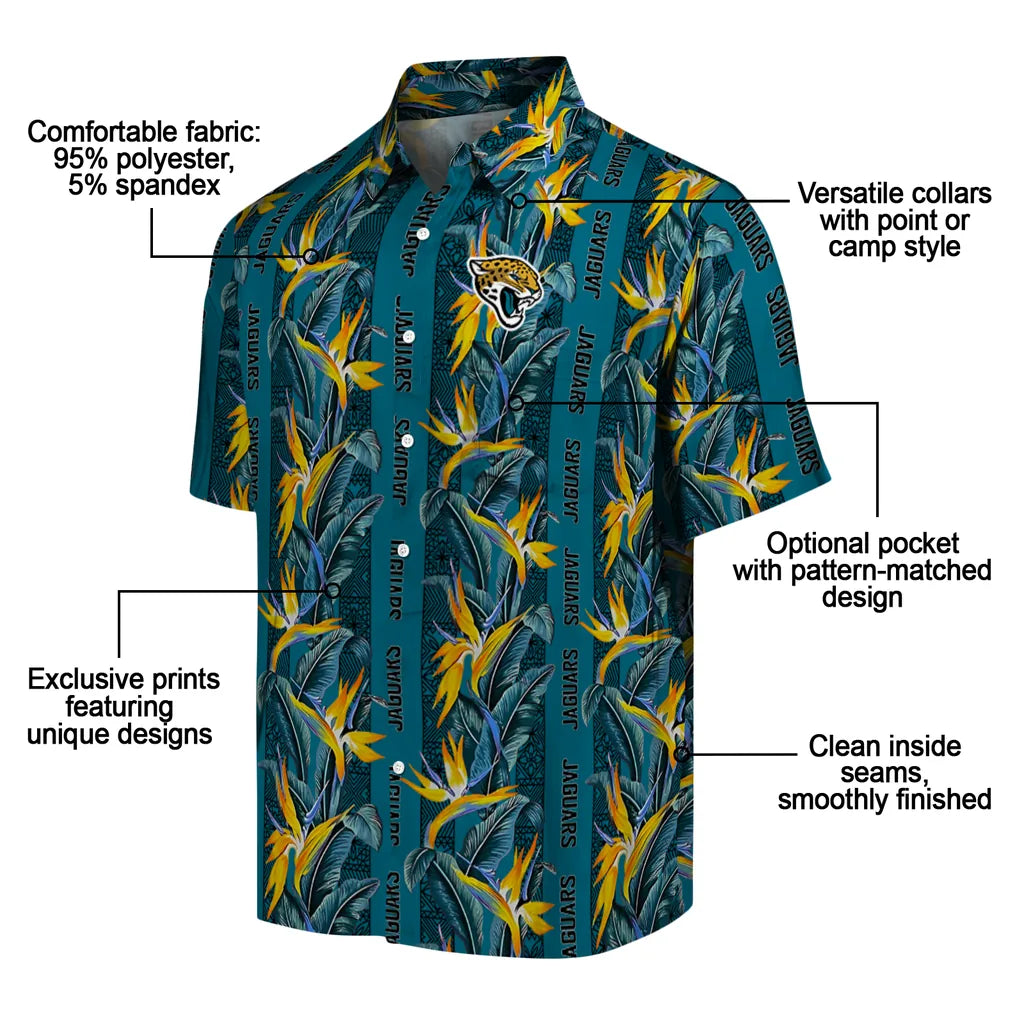 Jacksonville Jaguars Hawaiian Shirt - Paradise Vines | Moonbestprint